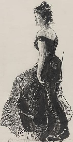 "Woman in Black Evening Dress," 1901.